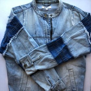 William Rast Patchwork Denim Jacket